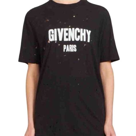 women's givenchy t shirt|Givenchy top with holes.